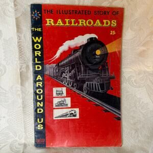 Vintage 1958 Illustrated Story of Railroads Comic Classics